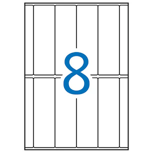Apli Etiquetas A5 Blancas 31.0 x 100.0mm 15 Hojas