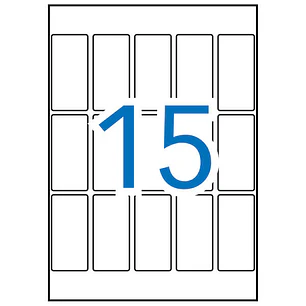 Apli Etiquetas A5 Blancas 26.0 x 54.0mm 15 Hojas