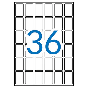 Apli Etiquetas A5 Blancas 22.0 x 32.0mm 15 Hojas