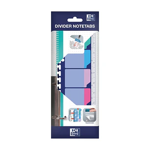 Oxford Regla con Indices Adhesivos Removibles - Marcadores Reposicionables Translucidos en Tonos Pastel - Compatibilidad Multiple - Marcapaginas - Col