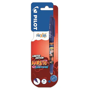 Pilot Frixion Ball Naruto Shippuden Boligrafo de Gel Borrable - Punta de Bola 0.7mm - Trazo 0.4mm - Grip de Agarre - Color Azul