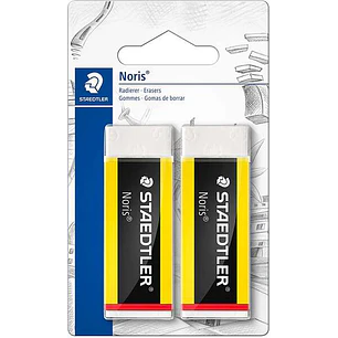 Staedtler Noris 526 Goma de Borrar - Plastico - Alta Calidad - Minimos Residuos - Color Blanco