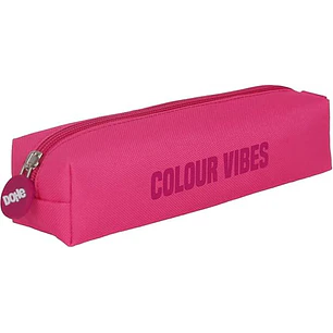 Dohe Colour Vibes Portatodo Cuadrado - Cierre con Cremallera y Tirador de Goma - Color Rosa
