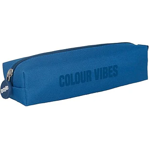 Dohe Colour Vibes Portatodo Cuadrado - Cierre con Cremallera y Tirador de Goma - Color Azul