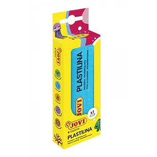 Jovi Pastilla de Plastilina 150gr - 100% Vegetal - No Se Seca - sin Gluten - Facil de Moldear - Libre de Alergenos - No Toxica - Color Azul