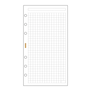 Finocam C940 Recambio para Agendas Classic - Cuadriculado - Formato 609 - 94x171x5mm - Color Blanco