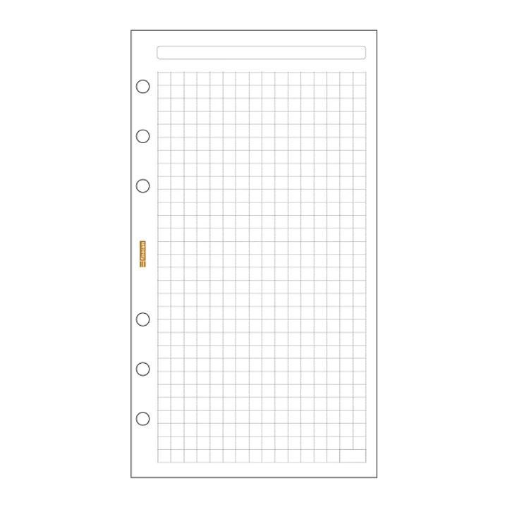 Finocam C940 Recambio para Agendas Classic - Cuadriculado - Formato 609 - 94x171x5mm - Color Blanco 1