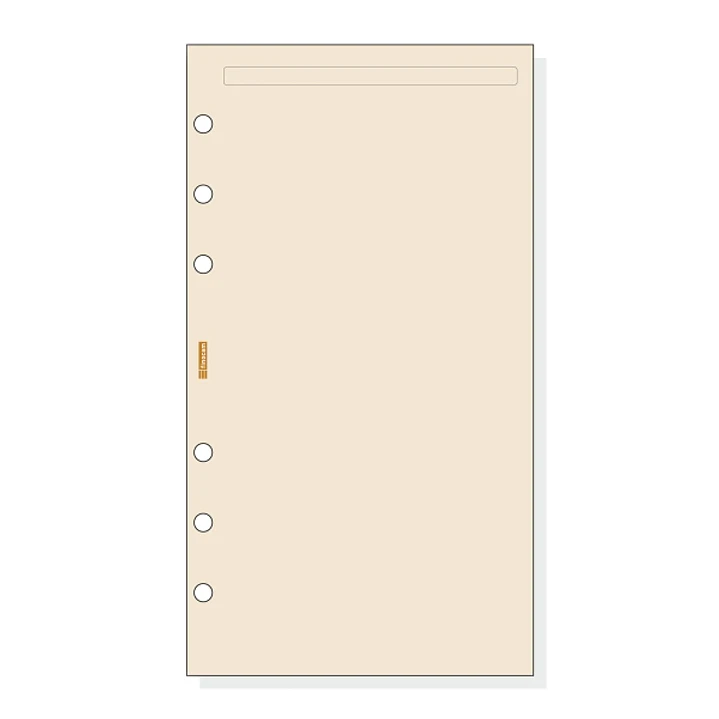 Finocam C943 Notas de Recambio para Agendas Classic - Liso - Formato 609 - 94x171x5mm - Color Crema 1