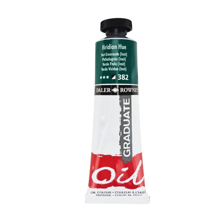 Daler Rowney Graduate Pintura al Oleo - Tubo de Aluminio - 38ml - Color Viridiano 1