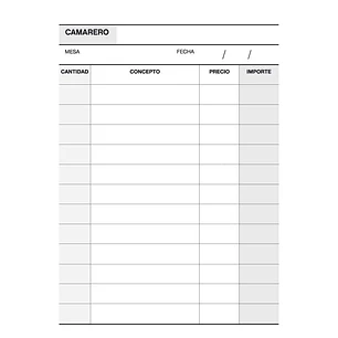 Apli Talonario Camarero 1/8 Triplicado Natural - Formato Compacto - 3 Copias - Numeracion Consecutiva - Resistente al Agua - Marron