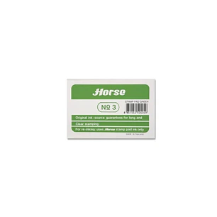 Horse Tampon Metalico Nº3 - Facil de Recargar - Resistente y Duradero - Color Verde