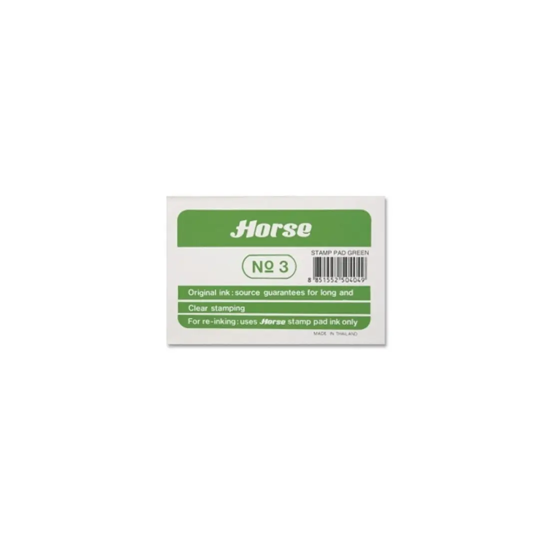 Horse Tampon Metalico Nº3 - Facil de Recargar - Resistente y Duradero - Color Verde 1
