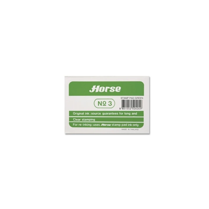 Horse Tampon Metalico Nº3 - Facil de Recargar - Resistente y Duradero - Color Verde 1