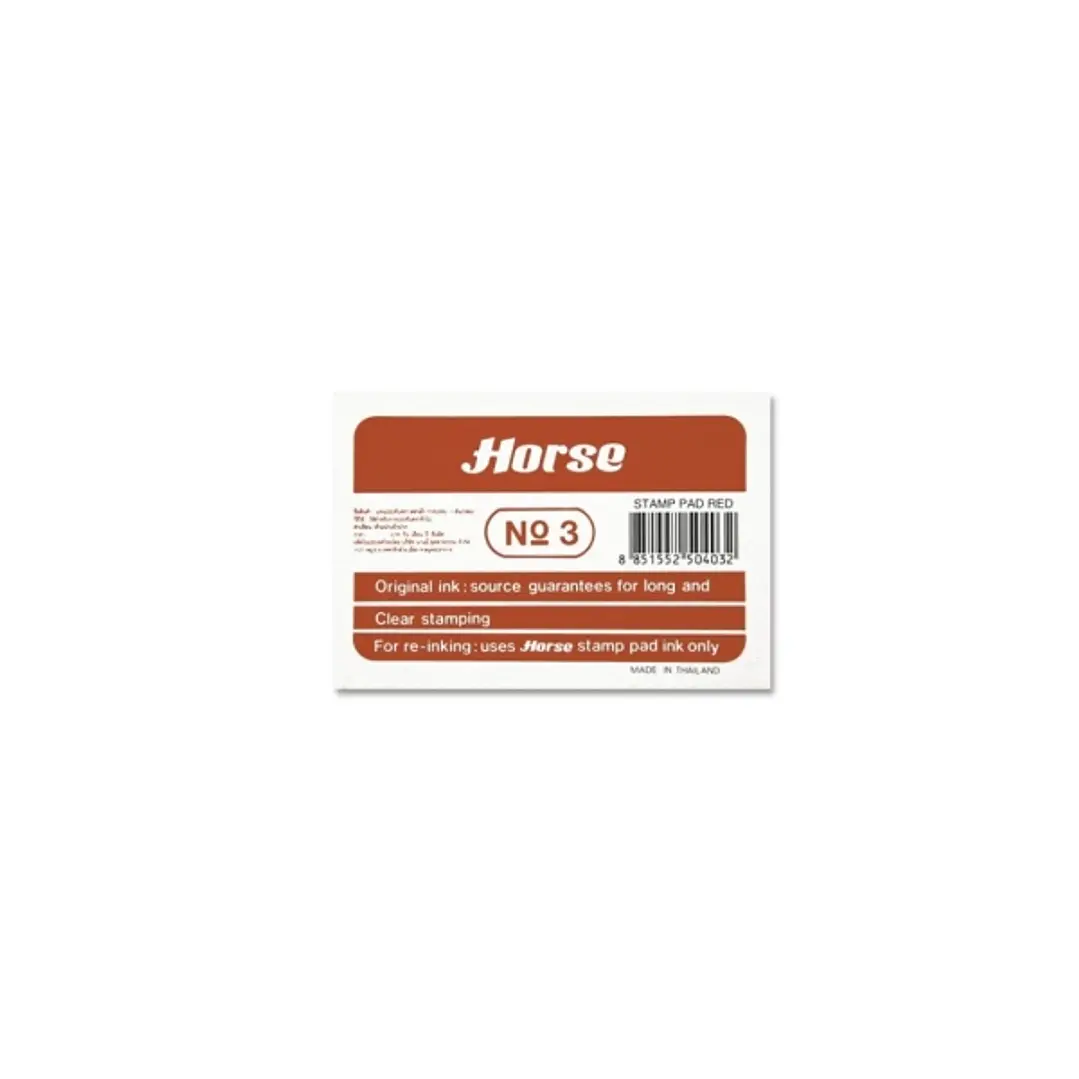 Horse Tampon Metalico Nº3 - Facil de Recargar - Resistente y Duradero - Color Rojo 1