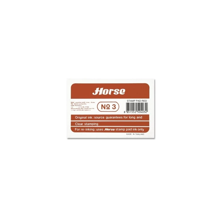 Horse Tampon Metalico Nº3 - Facil de Recargar - Resistente y Duradero - Color Rojo 1