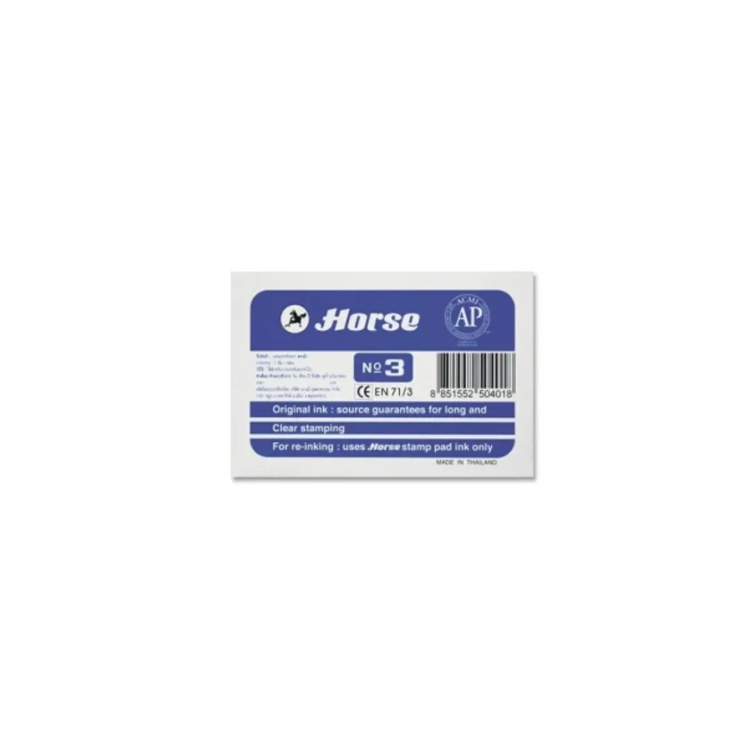 Horse Tampon Metalico Nº3 - Facil de Recargar - Resistente y Duradero - Color Azul 1