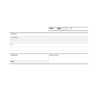 Apli Talonario Recibo 1/3 Apaisado Duplicado A-60 - Papel Autocopiativo - Numeracion Secuencial - 3 Copias - Blanco