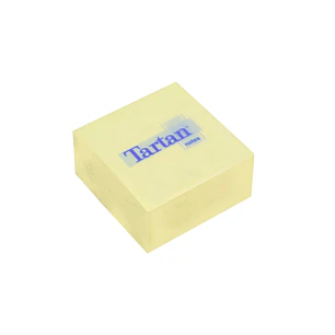 Tartan Cubo de 400 Notas Adhesivas Reposicionables - 76x76mm - Color Amarillo Claro