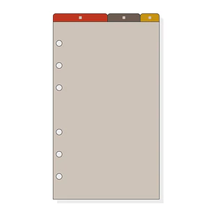 Finocam R462 Separadores Superiores para Agendas Open - 3 Solapas - Formato 400 - 91x2x162mm - PVC - Color Marron