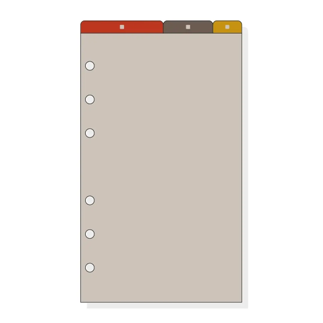 Finocam R462 Separadores Superiores para Agendas Open - 3 Solapas - Formato 400 - 91x2x162mm - PVC - Color Marron 1