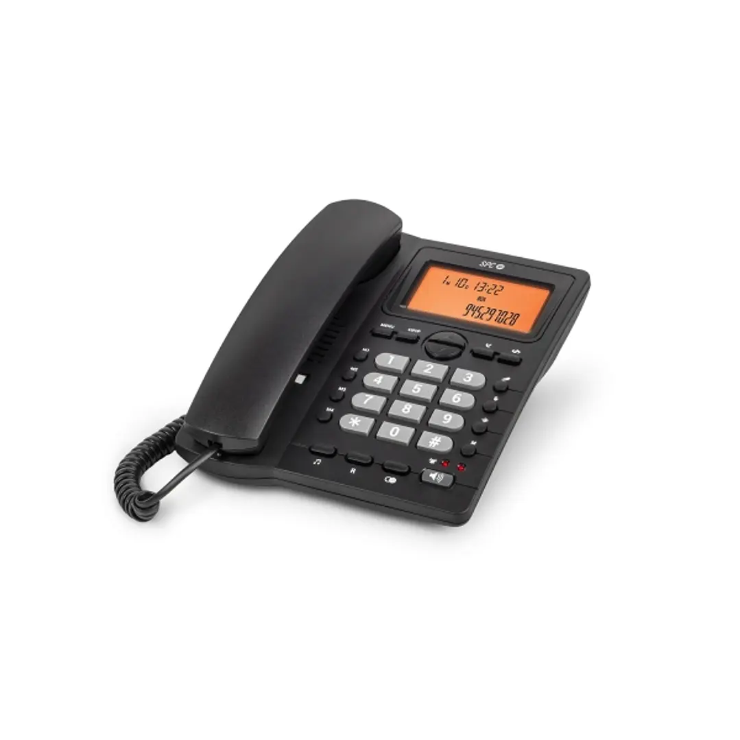 SPC Office ID 2 Telefono Fijo - 4 Memorias Directas - Manos Libres - Modo Mute - Color Negro 1