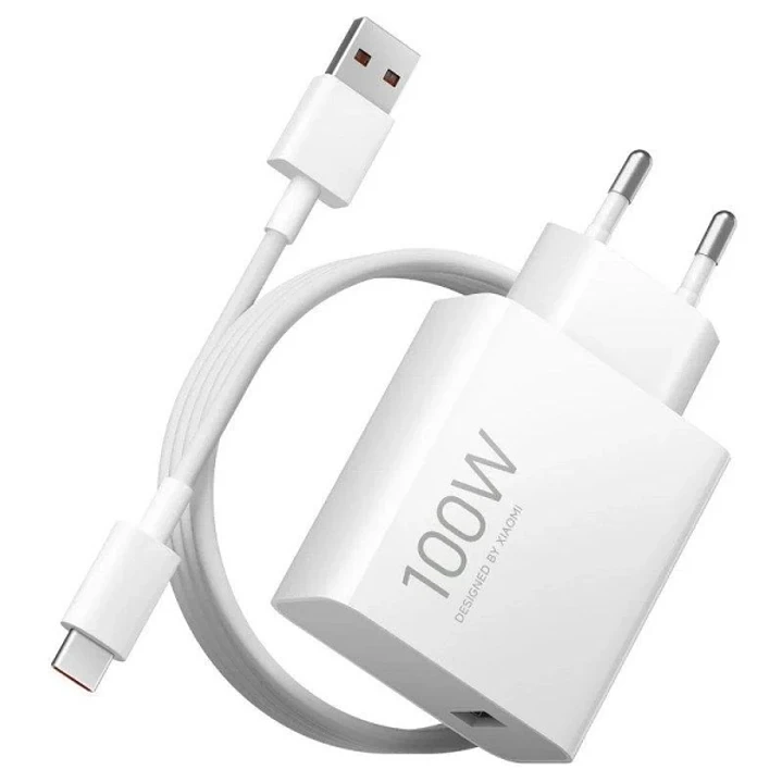 Xiaomi 100W Cargador GAN de Pared para Smartphone USB-A 100W + Cable - Identificacion Inteligente de Dispositivos - Color Blanco 1