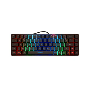 Coolbox TM065 Teclado Gaming Mecanico - Compacto - Iluminacion RGB - 19 Teclas Anti-ghosting  - Color Negro