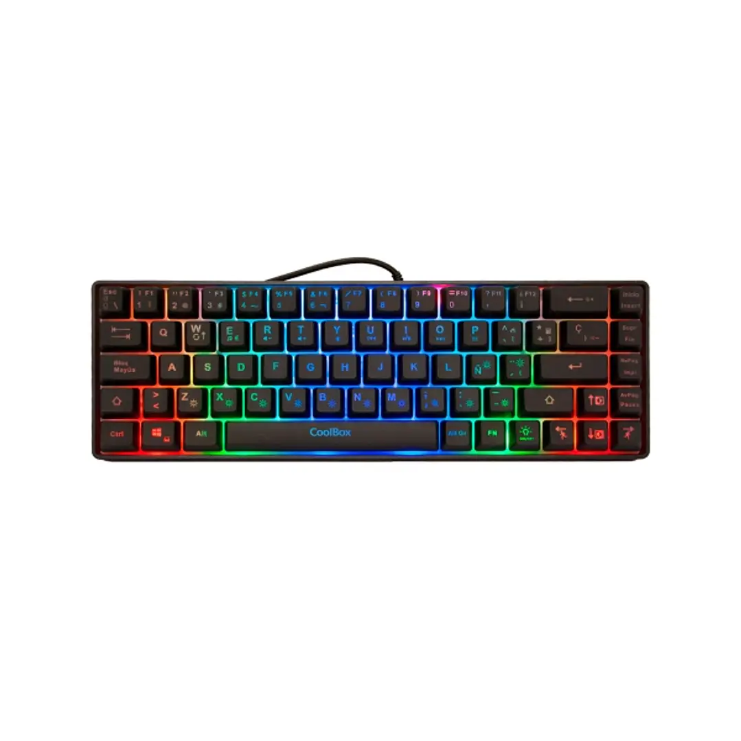 Coolbox TM065 Teclado Gaming Mecanico - Compacto - Iluminacion RGB - 19 Teclas Anti-ghosting  - Color Negro 1