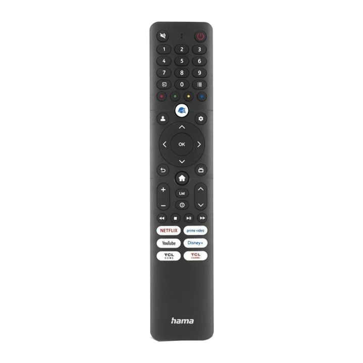 Hama Mando a Distancia para TV TCL - Alcance 10m - 45 Botones - Acceso Directo a Plataformas de Streaming - 4.2x21.5x1.5cm - Color Negro 1
