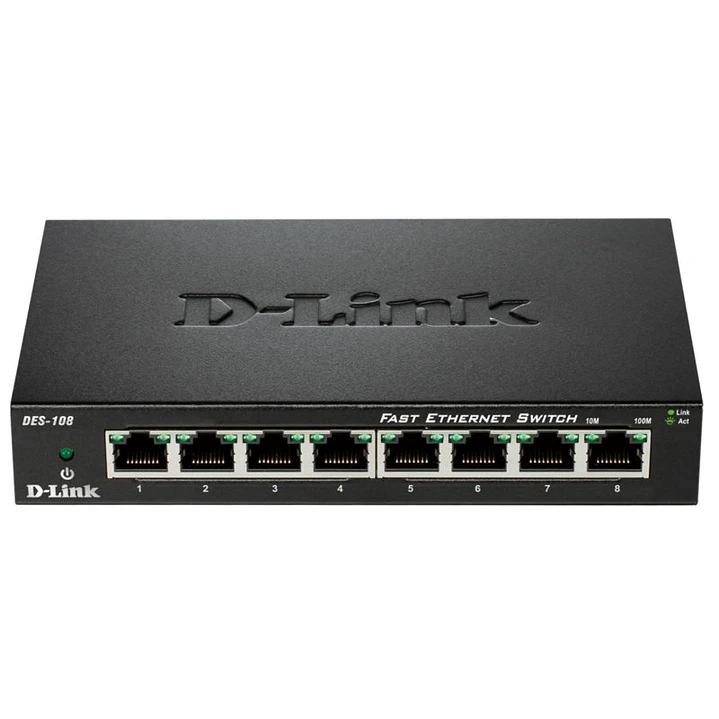 D-Link DES-108 Switch 8x10/100Mbps Metal 1
