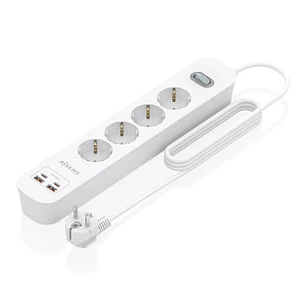 Aisens Regleta 4 tomas interruptor PD 2xUSBC 2xUSB