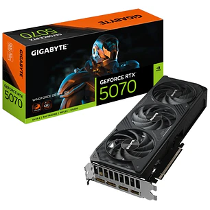 Gigabyte GeForce RTX 5070 Tarjeta Grafica WINDFORCE OC 12GB GDDR7 - 3x DP, HDMI