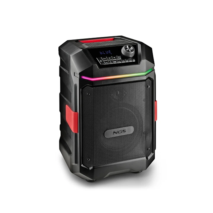 NGS Wild Bash Compact Altavoz Premium 200W - Bluetooth 5.4 - USB y AUX - Iluminacion LED - IPX6 - Color Negro 1