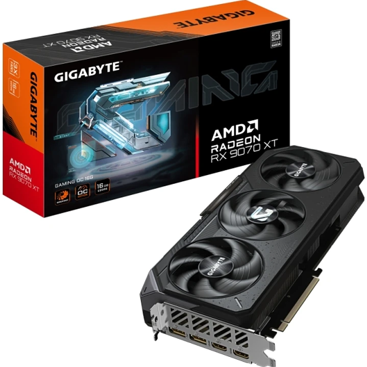 Gigabyte Radeon RX 9070 XT Gaming OC Tarjeta Grafica 16GB GDDR6 - 2x DP, 2x HDMI 1