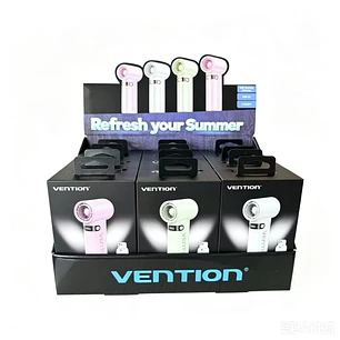 Vention PBE-PACK2 Pack 12 Ventiladores de Mano - Velocidad Maxima 17000RPM - Nivel Regulable de 1 a 100 - Bateria de 3000mAh - Pantalla LED - Conexion