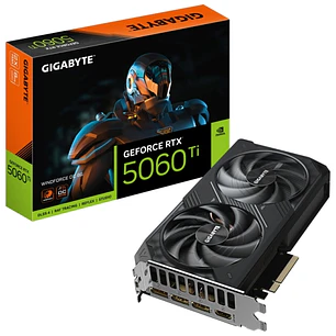 Gigabyte GeForce RTX 5060 TI Tarjeta Grafica WINDFORCE OC 8GB GDDR7 - 3x DP, HDMI