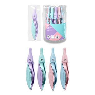 ErichKrause Pastel Compas Escolar - Cuerpo de Plastico - Estuche de PVC - 122mm de Longitud - Radio Maximo de 150mm - Colores Surtidos