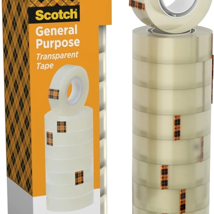 Scotch 508 Pack de 10 Cintas Adhesivas 15mm x 10m - Transparente 1