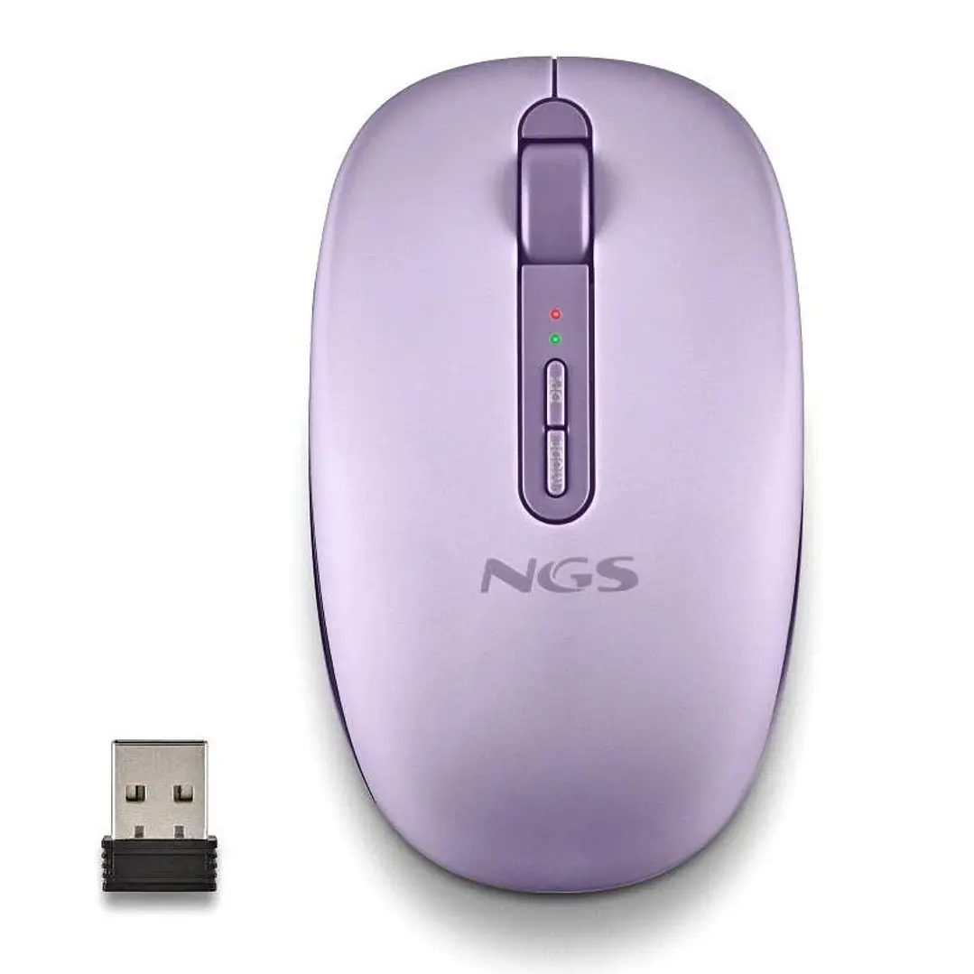 NGS Ratón Inalámbric 2.4GHZ Dual BT FOGDUAL PURPLE 1