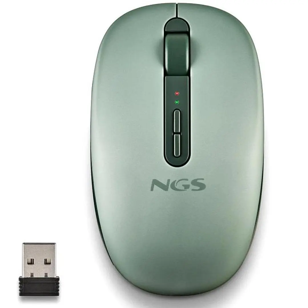 NGS Ratón Inalámbrico 2.4GHZ Dual BT FOGDUAL GREEN 1