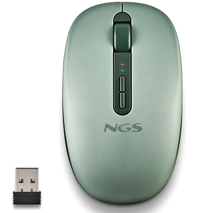 NGS Ratón Inalámbrico 2.4GHZ Dual BT FOGDUAL GREEN 1
