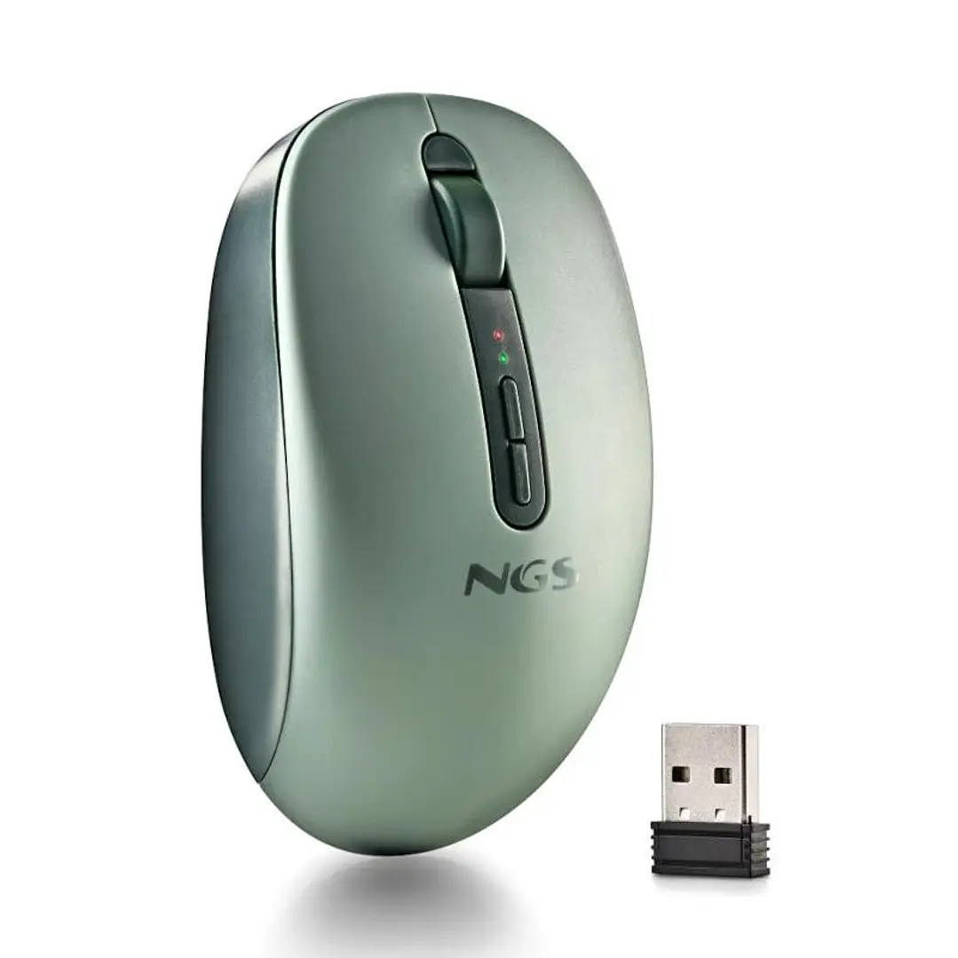 NGS Ratón Inalámbrico 2.4GHZ Dual BT FOGDUAL GREEN 2