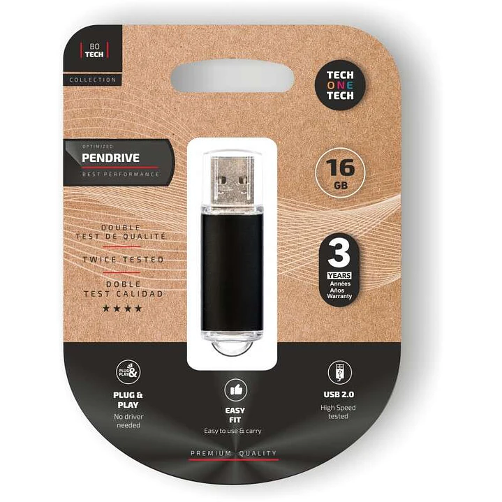 TechOneTech Basic Memoria USB 2.0 16GB (Pendrive) 1