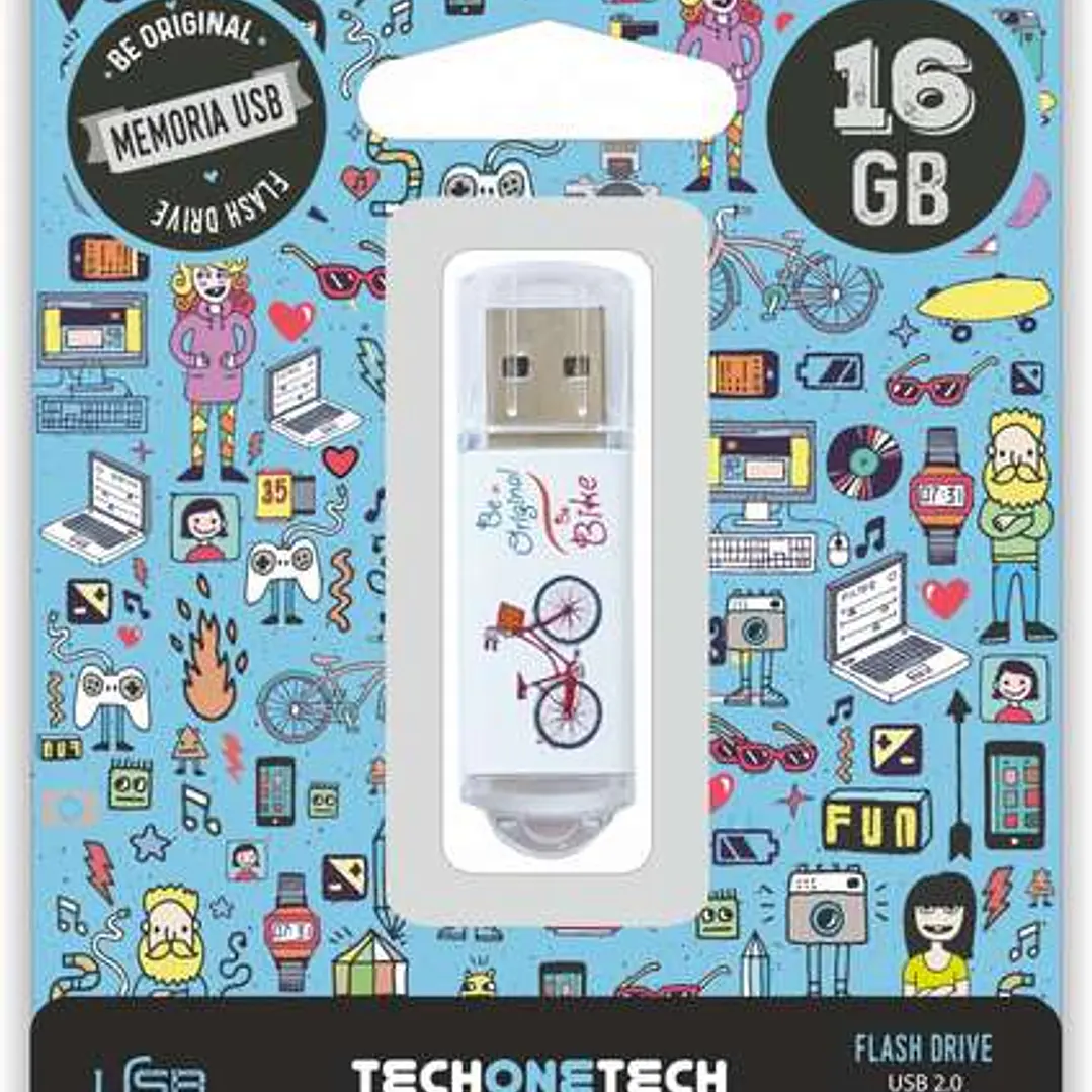 TechOneTech Be Bike Memoria USB 2.0 16GB (Pendrive) 1