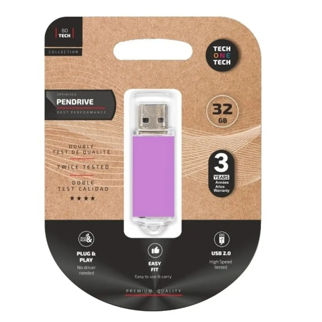 TechOne Tech Basic Light Purple Memoria USB 2.0 16GB (Pendrive) 1