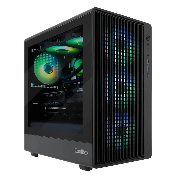 Coolbox Caja Gaming MATX GM350 DARKFACE USB-C 3.2 2