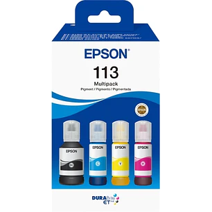 Epson 113 Pack de 4 Botellas de Tinta Pigmentada Originales - C13T06B640