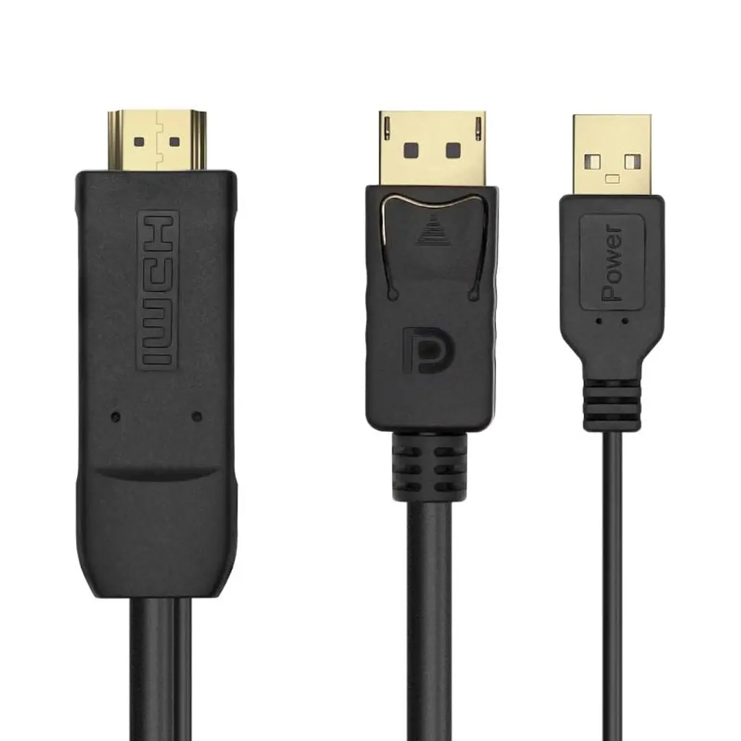 Aisens Conversor Activo HDMI A/M DP V1.2/M 1.8m 2