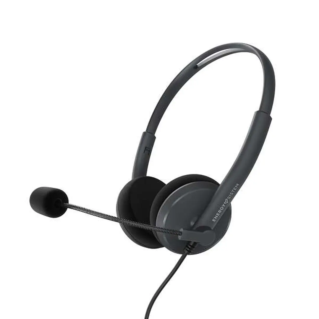 Energy Sistem Auriculares Office 2 - PC/Mac/Smartphone Compatible - 3.5mm Plug - Microfono con Brazo Retractil - Color Negro 1