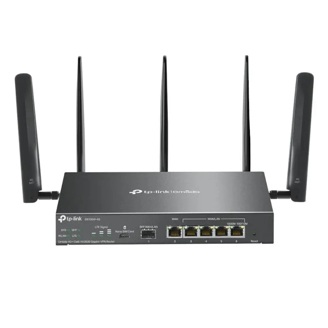 TP-Link ER706W-4G Router 4G+Cat6 AX3000 VPN 4xLAN 1